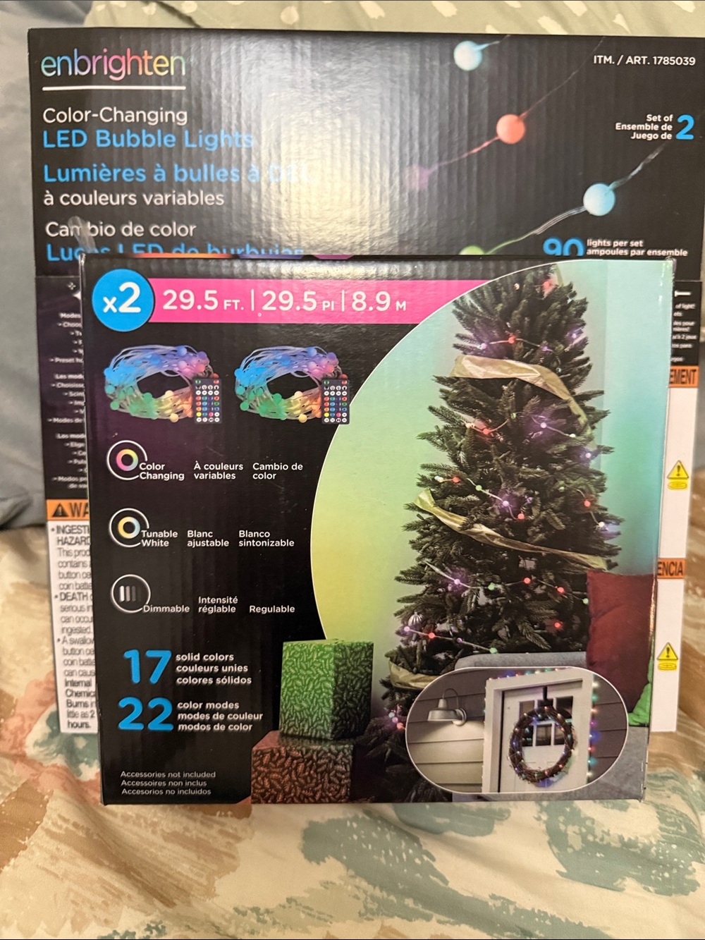 Color-Changing LED Bubble Lights (Multicolor) - 29.5 ft, Set of 2